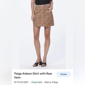 Paige Aideen Skrit with Raw Hem Size 27